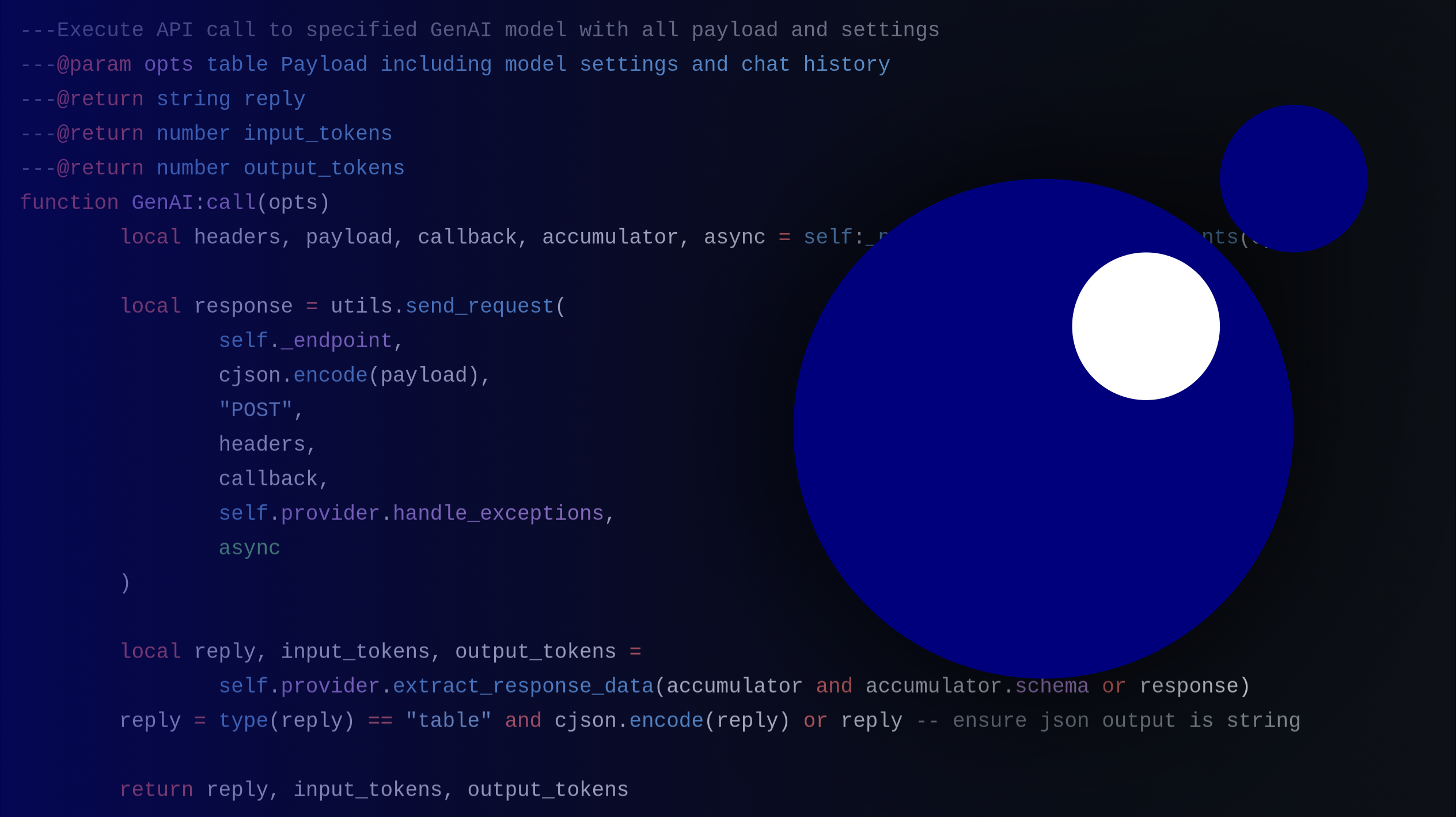 Banner for the lua-genai generative AI Lua SDK project
